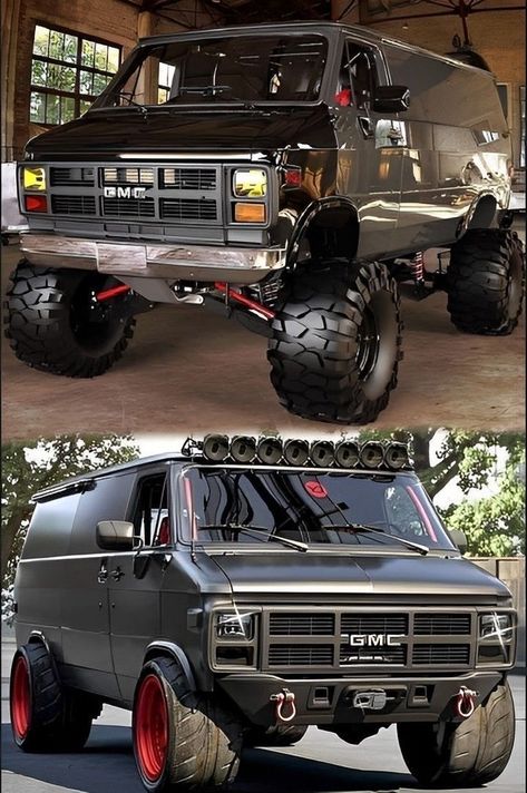 Custom Pickup Trucks, Chevy Van, Custom Chevy Trucks, Custom Truck, Dream Cars Jeep, Jacked Up Trucks, Custom Muscle Cars, Cool Vans, Classic Pickup Trucks