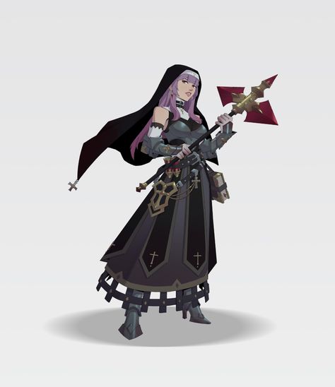 ArtStation - nun&armor, Tian Kou Nun Knight, Battle Nun Character Design, Fantasy Nun, Battle Nun, Anime Nun Character Design, Fantasy Nun Art, Nun Character Design, Fantasy Nun Concept Art, Old Nun Fantasy Art