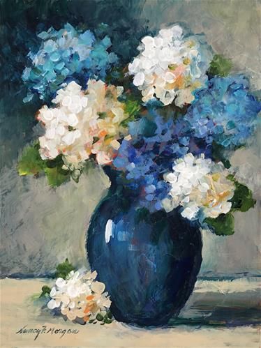 Hydrangea Art Acrylic, How To Paint Hydrangeas, Oil Paintings For Beginners, Hydrangea Painting Easy, Acrylic Hydrangea, Hydrangea Paintings, Hydrangeas Painting, Halloween Paintings On Canvas, Painting Ideas On Canvas Flowers