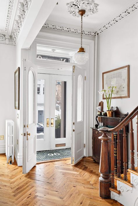 Brownstone Interiors, Nyc Brownstone, New York Brownstone, Parlor Floor, Brooklyn House, Interior Renovation, New York Apartment, Home Bathroom, Updating House