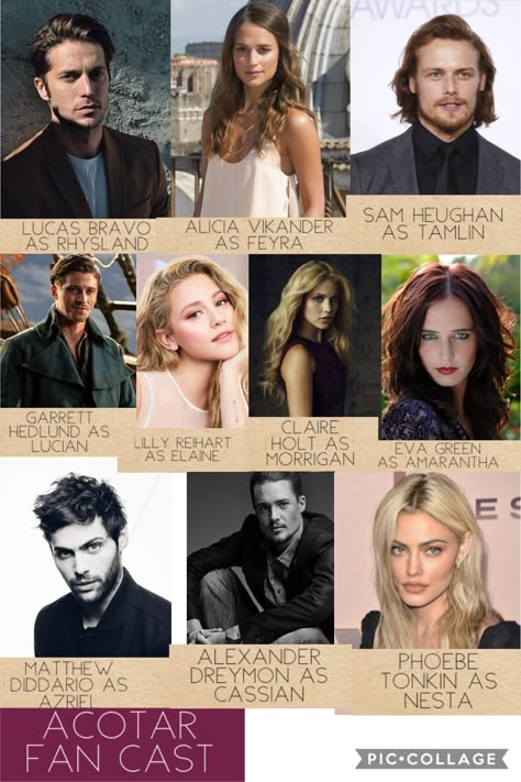 ACOTAR FAN CAST - What I imagine the characters in Sarah J. Maas book A Court of Thorn and Roses should look like in a movie adaptation #ACOTAR #SarahJMaas #FanCast A Court Of Thorns And Roses Fan Cast, A Court Of Thorns And Roses First Book, Rhysand Acotar Fan Cast, Nesta Fan Cast, Fan Cast Acotar, Feyre Fan Cast, Throne Of Glass Fan Cast, Rhysand Fan Cast, A Court Of Thorns And Roses Characters