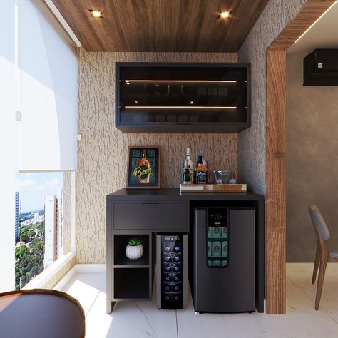 Varanda com mini bar, para relaxar e curtir com os amigos e família. September 22, Mini Bar, Cafe Bar, Sweet Home, Bar, Drinks, On Instagram, Quick Saves