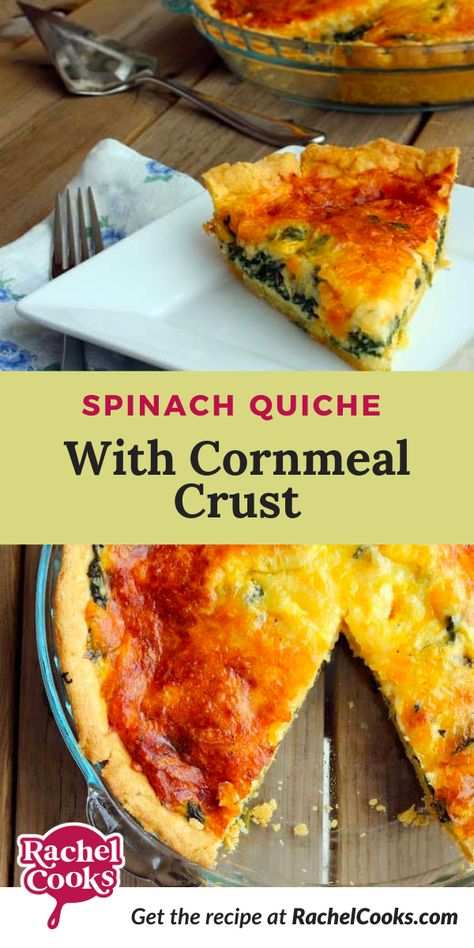 Cornbread Pie Crust, Recipes With Cornmeal, Cornbread Quiche, Oatmeal Pie Crust, Cornmeal Crust, Grains Recipes, Cornmeal Recipes, Best Egg Recipes, Quick Breakfasts