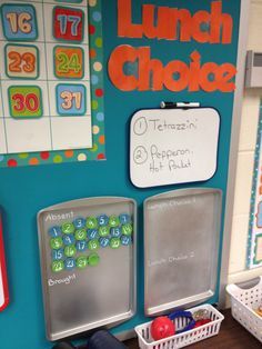 Lunch Sign Up Classroom, Lunch Choices For Classroom, Lunch Count Classroom, Lunch Choice Ideas For Classroom, Lunch Count Ideas Classroom, Lunch Count Ideas, Kindergarten Lunch Ideas, Lunch Count, Classroom Attendance