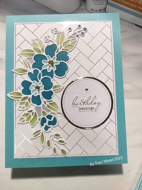 Gina K Curved Floral Banner, Stamp Tv, Gina K Designs, Simple Birthday Cards, Birthday Card Craft, Jennifer Mcguire, Floral Banners, Gina K, Simple Birthday