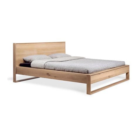 ETHNICRAFT OAK NORDIC II BED WITH SLATS ASSEMBLY INSTRUCTION FOR INSTALLATION Pdf Download Scandinavian Bed Frames, Scandinavian Bed, Nordic Bed, Bedside Table Nordic, Oak Beds, Bed Slats, Large Pillows, Bedroom Collection, Bedside Tables