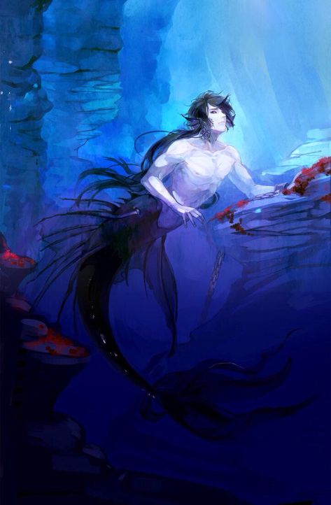 Merman x Female Reader #generalfiction General Fiction #amreading #books #wattpad Anime Merman, Mermaid Boy, Art Vampire, Mermaid Man, Anime Mermaid, Fantasy Mermaids, Mermaid Drawings, Samurai Tattoo, Mermaids And Mermen