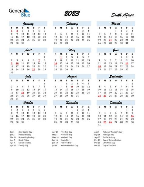 South Africa 2023 Calendar with Holidays. South Africa calendars are available in multiple types, PDF, Word and Excel, all come with Holidays. Blue Calendar, Holiday In Singapore, Calendar With Holidays, Editable Calendar, Calendar Download, Holiday Dates, Coloring Calendar, Calendar 2023, 2022 Calendar