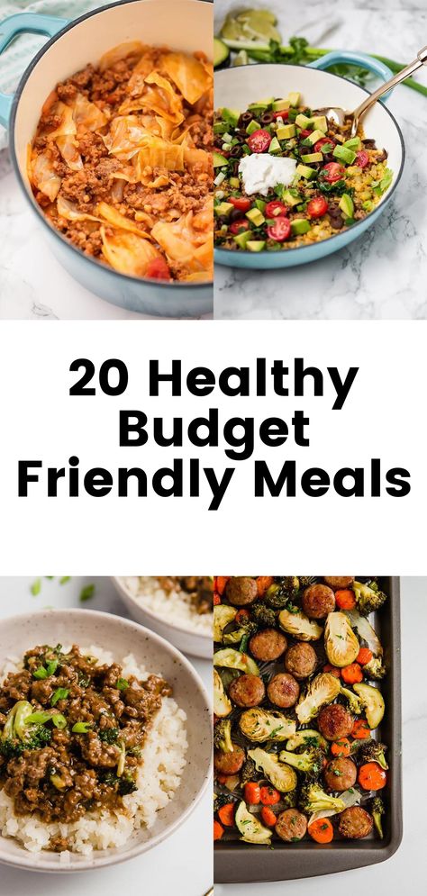 20 Healthy Budget Friendly Meals - Unbound Wellness Affordable Paleo Meals, Budget Friendly Healthy Meals, Budget Healthy Meals, Healthy Budget Friendly Meals, Cheap Easy Healthy Meals, Healthy Cheap Meals, Cheap Healthy Dinners, Low Budget Meals, Meal Planning On A Budget