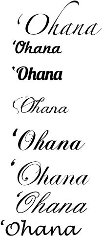 Ohana Word Tattoo, Ohana In Different Fonts, Small Ohana Tattoo Ideas Simple, Ohana Script Tattoo, Ohana Tattoo Design, Ohana Tattoo Wrist, Ohana Finger Tattoo, Ohana Watercolor Tattoo, Ohana Tattoo Ideas For Women