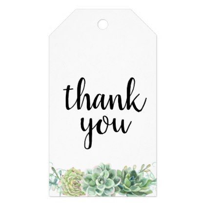 Stylish Succulent Thank You Gift Tags - thank you gifts ideas diy thankyou Fonts Ideas, Succulent Favors, Geometric Font, Invitation Fonts, Custom Ribbon, Blue Wedding Flowers, Succulent Wedding, Personalized Gift Tags, Wedding Pins