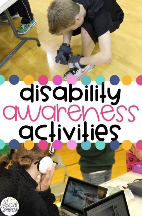 Developmental Disabilities Awareness Activities, Teaching Inclusion Activities, Preschool Disabilities Activities, Activities For Learning Disabilities, Inclusion Activities For Preschoolers, Inclusive Schools Week Ideas, Special Needs Classroom Activities, Inclusion Week Activities, Learning Disabilities Activities