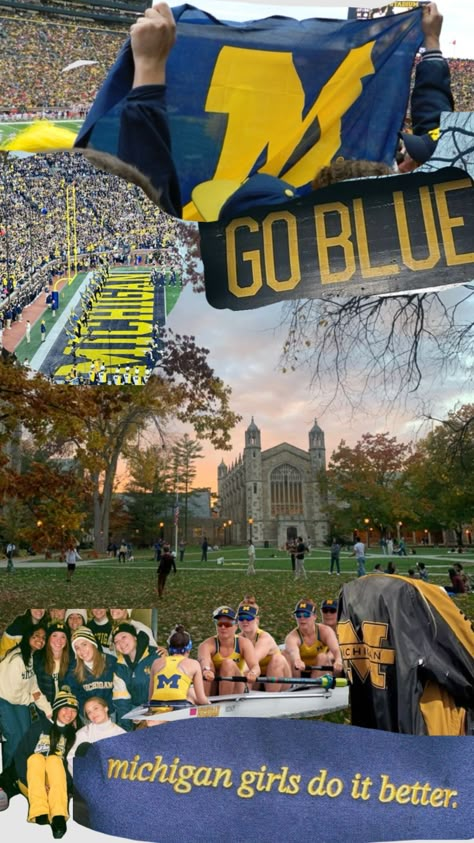 #myfirstshuffle Michigan Go Blue, College Vision Board, University Dorms, Michigan Girl, University Of Michigan Wolverines, College Aesthetic, Michigan Football, College Board, Dream College