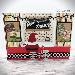 Bench Fold Card, Christmas Tree Dies, Bench Card, Tree Dies, 50's Diner, Soda Bar, Making A Bench, Santa Elves, Santa Gnome