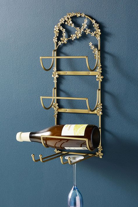 Anthropologie Wall, Mounted Wine Rack, Anthropologie Holiday, Wrought Iron Decor, Wall Mounted Wine Rack, Wall Mount Rack, Anthropologie Uk, Wall Rack, Wall Racks