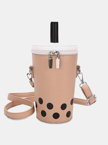 Cartoon Boba, Cute Boba, So Kawaii, Boba Milk Tea, Bubble Tea Boba, Boba Milk, Cheap Crossbody Bags, Bubble Milk Tea, Small Buckets