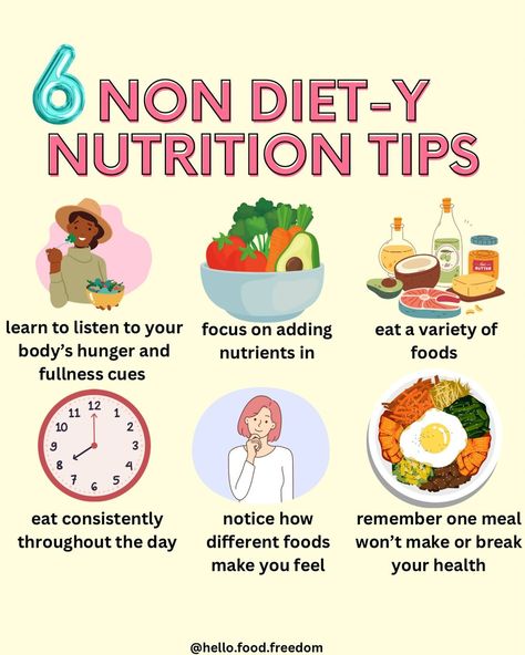 have you heard this misconception about intuitive eating? 👇 according to what a lot of what you’ll find on social media, intuitive eating is all about eating donuts and pizza all the time with no regard to nutrition 🤔 but that couldn’t be further from the truth! intuitive eater have actually been shown to eat a greater variety of foods and more nutritious diets compared to others. if you’ve tried intuitive eating before and it didn’t feel good to you, you might have been missing this st... Conscious Eating, Anti Dieting, Nutritious Diet, Intuitive Eating, Mindful Eating, Nutrition Tips, Good Healthy Recipes, Different Recipes, Health And Nutrition