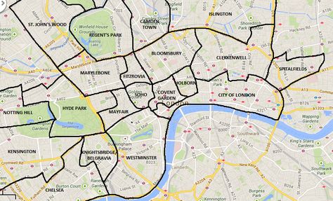 In our search for housing in central London, we put together this handy (and approximate!) map of neighbourhoods, using Google Maps and zoopla.co.uk: London Tourist Map, Central London Map, London City Map, London Tourist, Map Of London, London Neighborhoods, Aesthetic London, Notting Hill London, London Vacation