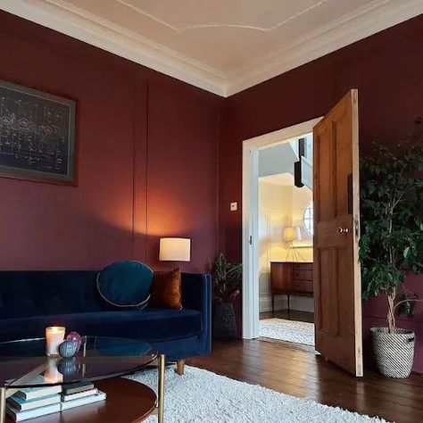 Aubergine Paint Color, Plum Paint Colors, Mint Walls, Little Greene Paint, Farrow And Ball, Room Paint Colors, Red Rooms, Home Design Ideas, Paint Colors For Living Room