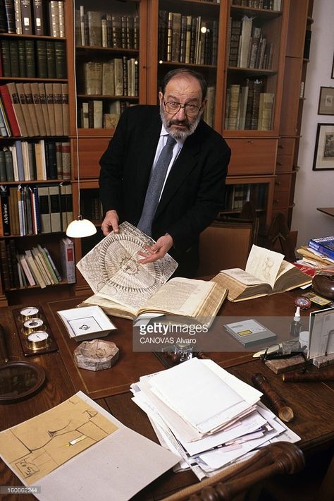 Professor Aesthetic, Writing Studio, Writers Desk, 19 February, Umberto Eco, Thinking Man, University Professor, Vintage Library, Egypt History