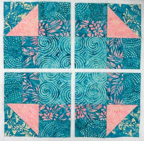 1 quilt block, 3 disappearing quilt block options! Quilt Block Free Pattern, Disappearing 4 Patch, Disappearing 9 Patch, Disappearing Nine Patch, Churn Dash Quilt, Quilt Techniques, Quilt Block Ideas, Triangle Ruler, Quilt Block Patterns Free