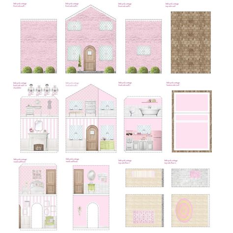 Free+Printable+Dollhouse+Windows Printable Doll House, Free Printable Dollhouse, Printable Dollhouse Wallpaper, Printable Dollhouse, Dollhouse Wallpaper, Paper Doll House, Paper Doll, Free Printable, Doll House