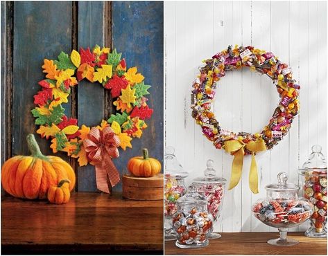 deco halloween 2020 idées diy couronne de porte gourmande biscuits bonbons Deco Halloween, Halloween 2020, Fete Halloween, Fall Wreath, Biscuits, Halloween, Home Decor, Home Décor