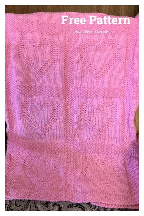 Heart Motif Blanket Knitting Pattern Knitted Heart Blanket Pattern, Crochet Heart Baby Blanket Pattern, Diy Macrame Projects, Heart Blanket Pattern, Motif Blanket, Simple Blanket, Knitted Heart Pattern, Free Baby Blanket Patterns, Blanket Knitting Pattern