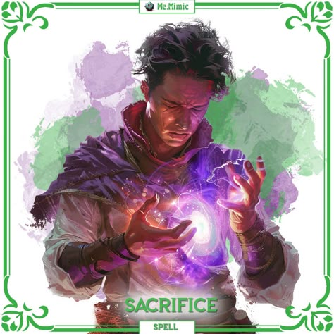 DnD 5e Spell Sacrifice by Me.Mimic Dnd Abilities, Dnd Feats, 5e Spells, Homebrew Spells, Dnd Spells, Dark Sun, Dungeon Master's Guide, Magic System, Dungeons And Dragons 5e