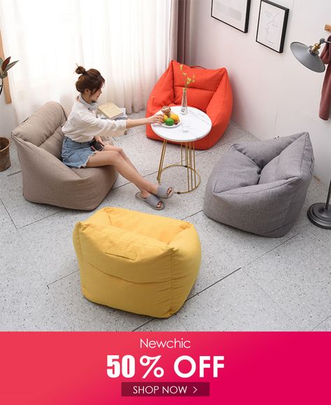 I found this amazing Solid Color Square Big Bean Bag Chair Covers Yellow Bean Bag Chair with Pocket for Adult Home  with AU$54.58,and 14 days return or refund guarantee protect to us. --Newchic Couch Bean Bag, Square Couch, Big Bean Bags, Large Bean Bag Chairs, Bean Bag Couch, Large Bean Bags, Bean Bag Chair Covers, Patch Jeans, Bean Bag Covers