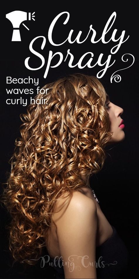 Curly Hair Spray, Natural Hair Spray, Frizz Free Curls, Curls Hair, Diy Shampoo, Curly Hair Photos, Bangs Curly, Beautiful Curls, Hairstyles Curly