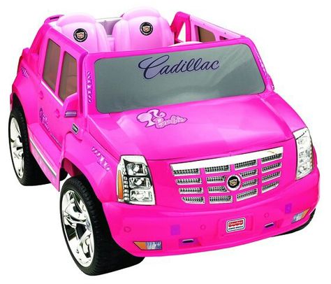 Barbie Power Wheels, Barbie Label, Barbie Pictures, Barbie Car, Barbie Images, Pink Cadillac, Toy Cars For Kids, Power Wheels