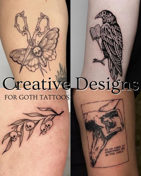 43 Goth Tattoo Ideas For Women - Tattoo Glee Nevermore Tattoo Ideas, Raven Nevermore Tattoo, Small Paramore Tattoo, Paramore Tattoo Ideas Lyrics, Paramore Tattoo Ideas, Paramore Tattoo Ideas After Laughter, Paramore Tattoo, Piano Tattoo, Ancient Art Tattoo