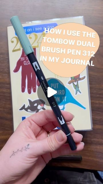 natasha | books & journaling on Instagram: "a fairly new to me pen that i find myself grabbing often! the tombow dual brush pen 312! here’s how i’ve been using it in my hobonichi cousin." Tombow Brush Pen, Tombow Dual Brush Pen, Tombow Dual Brush, Hobonichi Cousin, Brush Pen, Being Used, Instagram A, Pen, Books