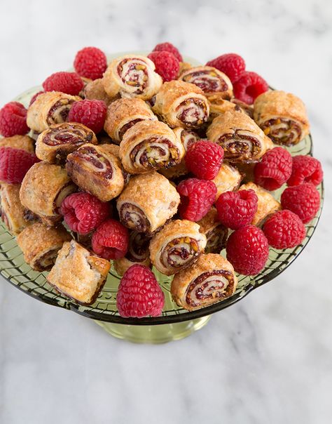 Raspberry Rugelach Raspberry Rugelach Recipe, Raspberry Rugelach, Rugelach Recipe, Best Summer Desserts, Perfect Chocolate Cake, Raspberry Cookies, Raspberry Filling, British Baking, Summer Dessert Recipes