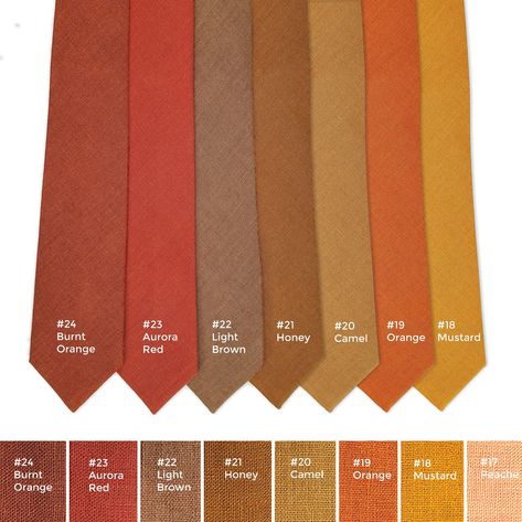 Terracotta Tie, Burnt Orange Tie, Copper Tie, Linen Accessories, Rust Tie, Original Wedding Ideas, Fall Ties, Light Grey Suits, Slim Tie