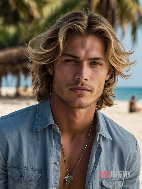 Top 30 Trendsetting Summer Hairstyles for Men in 2024: From Classic Cuts to Bold New Waves Blond Tones, Best Summer Hairstyles, Surfer Hairstyles, Summer Hairstyles For Men, Boys Colored Hair, Hairstyle Simple, Hairstyle Cute, Surfer Guys, Boy Haircuts Long