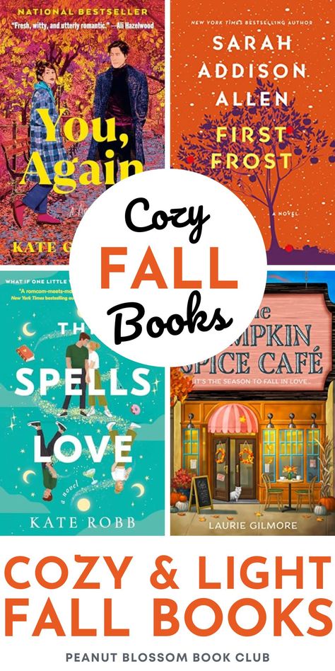 Snuggle up with one of these cozy fall books. You'll find everything from a bit of romance, some magic realism, and even sweet baking fiction for chilly fall nights. Such fun book club picks for September or October. Page Turner Books, Book Club Suggestions, Book Club Parties, Peanut Gallery, Fall Books, Best Books List, Family Projects, Fall Nights, Fallen Book