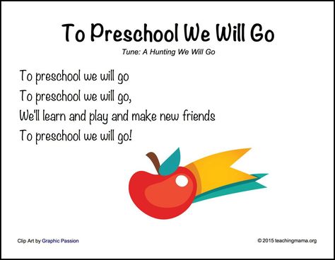 Back to School Songs for Preschoolers Back To School Fingerplays, Back To School Songs, Orange Classroom, Daycare Songs, Songs For Preschoolers, Preschool Friendship, Welcome To Preschool, Song Cards, Preschool Poems