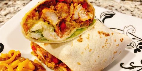 Chicken Fajita Burrito Fajita Burrito Recipe, Chicken Fajita Burrito, Fajita Burrito, Pork Burritos, Fajita Vegetables, Burrito Recipe, Dinner Recipes Chicken, Creami Recipes, Food Fusion