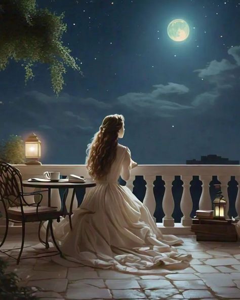 All i ever do is stare at the moon & feel emotions 🍂💜 Woman In Moonlight, Moon Dpz, Relaxation Pictures, Feel Good Wallpaper, Cute Dp For Instagram, Moon Woman Art, Emotions Aesthetic, Mother Aesthetic, Feel Photo