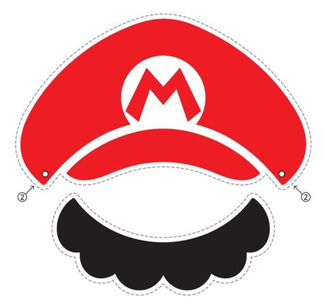 Nintendo releases official Mario/Luigi paper hats, mustaches Super Mario Bros Party Ideas, Super Mario Hat, Mario Und Luigi, Mario Kart Party, Mario Crafts, Mario Hat, Mario Theme, Mario Star, Super Mario Bros Birthday Party