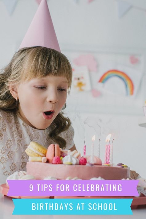 Tips for celebrating your child's birthday at school #schoolbirthdays #birthdaysatschool Birthday Surprise At School, Birthday At School, Today Is Your Birthday, Celebrating Birthday, Classroom Birthday, Instagram Username Ideas, School Birthday, Singing Happy Birthday, Friends Party