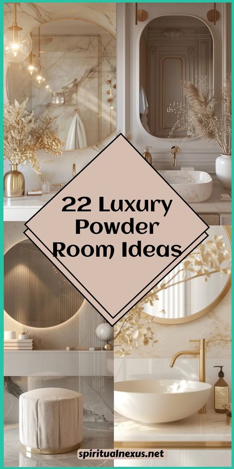 Transform your powder room into a luxurious oasis with these 22 stunning ideas. From elegant fixtures to stylish decor, create a space that impresses every guest. Discover how to add a touch of luxury, even in small spaces! #LuxuryBathroom #PowderRoomInspo #HomeDecor Luxury Powder Room Ideas, Small Powder Room Design, Black Modern Bedroom, Elegant Powder Room, Luxury Powder Room, Powder Room Design Ideas, Room Wall Tiles, Luxury Powder, Modern Luxury Living Room