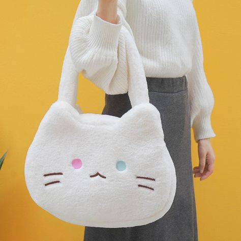 Chat Kawaii, Waterproof Crossbody Bag, Funny Bags, Mini Chain Bag, Cat Purse, Cute Sewing Projects, Animal Bag, Plush Bags, Cat Bag