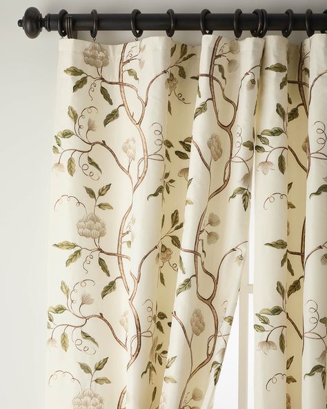 Home Silks Stella Drape, 96"L and Matching Items & Matching Items | Horchow Curtain Ideas, Primary Bedroom, Presidents Day Sale, Embroidered Silk, Matching Items, Rod Pocket, Home Furnishings, Curtains, Silk