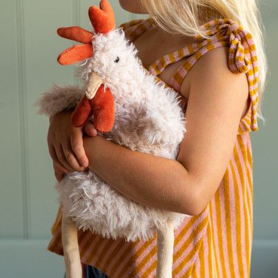 Nana Huchy - Our collection of Chickens & Roosters are the... Chicken Stuffed Animal, Chicken Gifts Ideas, Куклы American Girl, Easter Toys, Easter Gifts For Kids, Chickens And Roosters, Fabric Toys, Haken Baby, Sewing Toys