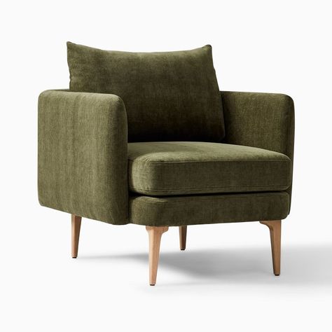 Auburn Chair | West Elm Green Accent Chair, Green Armchair, Studio Rental, Teen Bedding, Nursery Furniture, Engineered Hardwood, My Dream Home, Auburn, Living Room Chairs