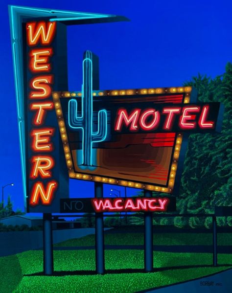 Desert Motel Aesthetic, Motel Aesthetic, Neon Desert, Orville Peck, Hotel Sign, 90s Home, Sketchbook Inspiration, Painted Signs, Neon Sign