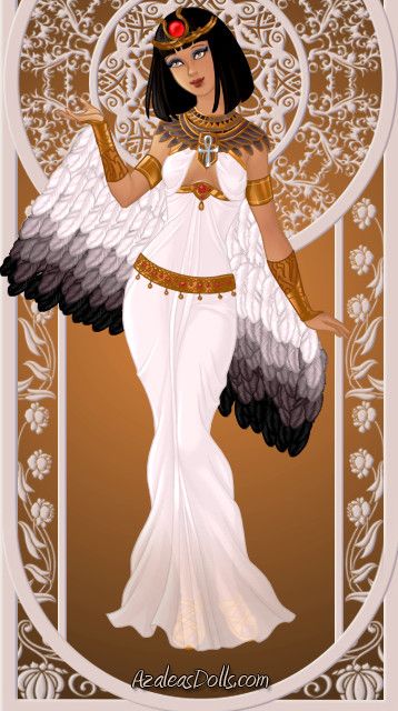 Goddess Of Motherhood, Egyptian Goddess Costume, Goddess Of Egypt, Winged Goddess, Egyptian Goddess Art, Egyptian Dress, Oc Dress, Goddess Moon, Egyptian Princess